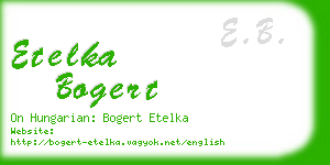 etelka bogert business card